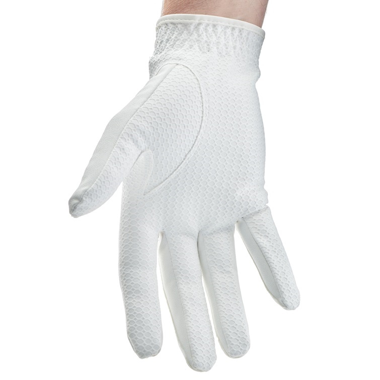 Ladies Hexagrip Synthetic Bowls Glove - White