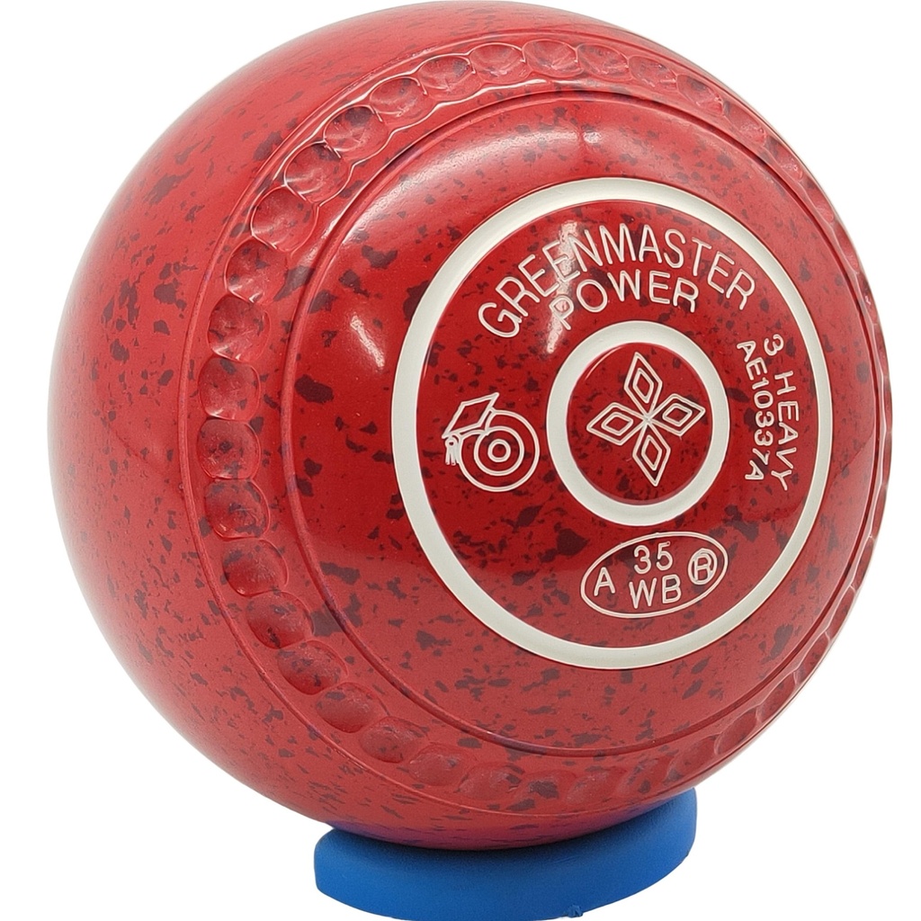 Greenmaster Power Size 3 Red Maroon with full 40 Dimple Grip
