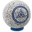 Greenmaster Super 10 Premier Size 4 White / Steel Grey with full 40 Dimple Grip