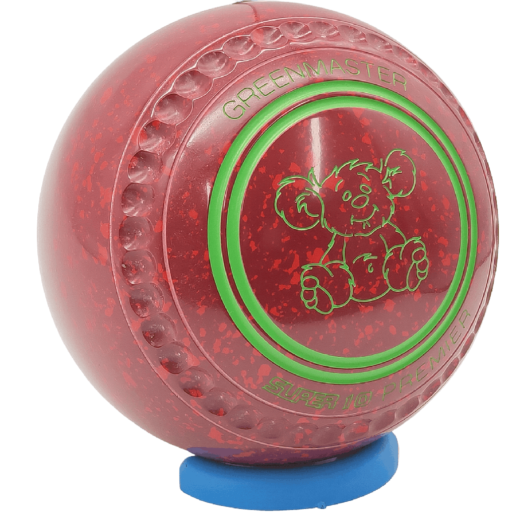 Greenmaster Super 10 Premier Size 2 Maroon - Red Grip with full 40 Dimple Grip