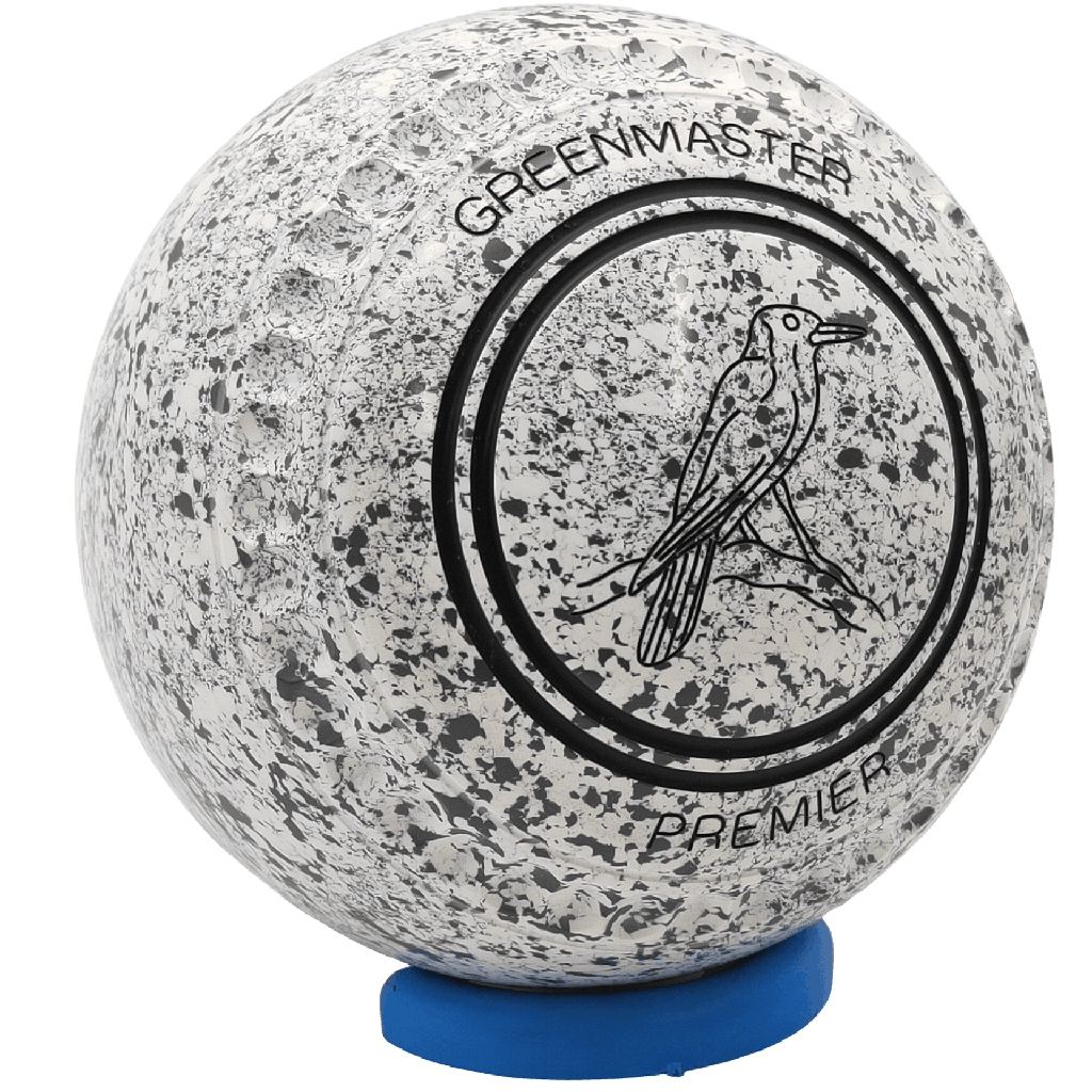 Greenmaster Premier Size 4 White - Steel Grey with full 40 Dimple Grip