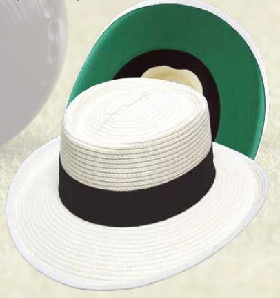 Greenunder Wide Brim Hat with Navy Band
