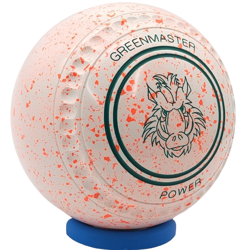 [POW3AD9675A-50465-PP250417-POWST34] Greenmaster Power Size 3 White-Orange with full 40 Dimple Grip