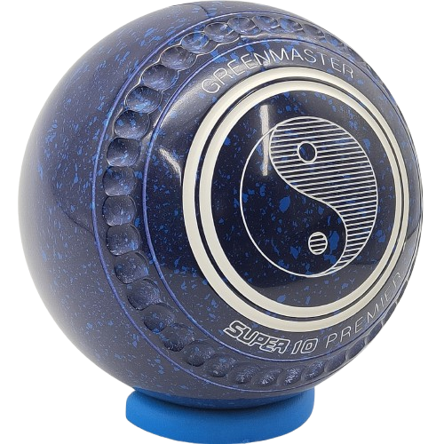 [SUP102AE8679A-51147-35556-PP25417-SUP10ST34] Greenmaster Super 10 Premier Size 2 Grip Dark Blue-Blue with full 40 Dimple Grip