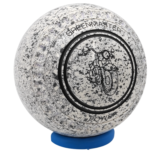 [POW3AE10336A-51422-36081-PP26311-POWST35] Greenmaster Power Size 3 White / Grey Steel with full 40 Dimple Grip