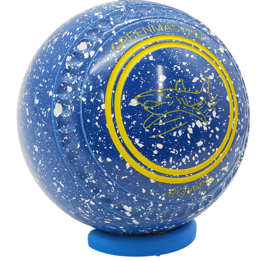 [POW4AE10169A-51802-36483-POWST35] Greenmaster Power Size 4 Blue - White with full 40 Dimple Grip