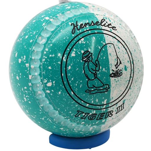 [TigerII4BG0-26-51664-5018804-TIGIIDuoST35] Henselite Tiger II Size 4 Peppermint Twist with " C Grip " the  Superior Grip !