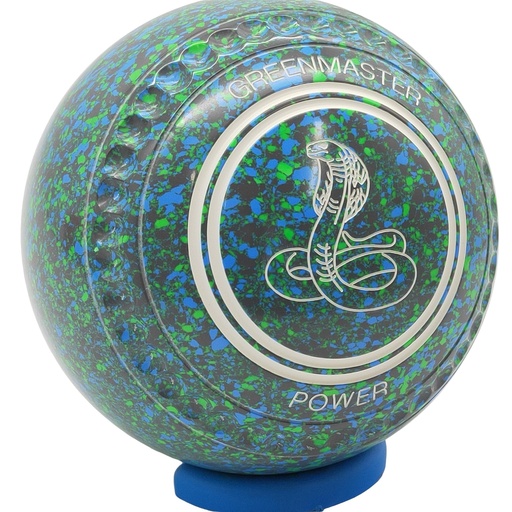 [POW4AE10171A-52146-36830-GPPOWST34] Greenmaster Power Size 4 Blue Lime with full 40 Dimple Grip